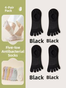 JINGCHI | Womens Yoga Pilates Thin Fingerless Socks Professional Anti-slip Antibacterial Short Boat Socks For Summer Exercise