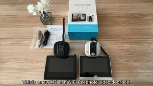 2025 New Smart Life Tuya WiFi Door Bell Peephole Camera PIR Motion Detector Video Intercom Door Cameras 1080P 5000mAH