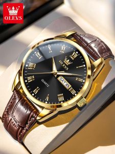 OLEVS | New Night Light Waterproof Dual Calendar Business Watch