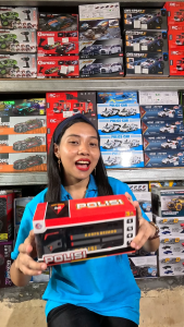 Mainan Mobil Mobilan Truk Oleng Fuso Basuri Engkel Polisi Berlajan Bersuara LED