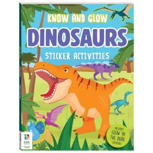 Hinkler Know and Glow Sticker Activity Books for Children Learn Space Human Body Ocean Dinosaurs Age 5+