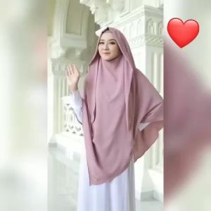 FRENCH KHIMAR FREE CADAR HIJAB DAILY CRINKLE AIRFLOW JILBAB SYARI BY HAJENA