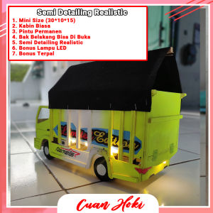 CUAN HOKI MAINAN TRUK OLENG SPESIAL FULL CUSTOME LAMPU TERPAL MAINAN MINIATUR TRUK & BUS FULL SPEK DETAIL
