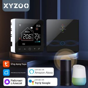WiFi Tuya Bộ Điều Chỉnh Nhiệt Không Dây RF433MHz Bộ Điều Khiển Nhiệt Độ Nhà Thông Minh Cho Nồi Hơi Gas & Hệ Thống Sưởi Sàn Tương Thích Với Alexa Google Alice