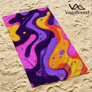 Neon Drips Luxury Beach Towels Crafted from Combed Cotton Plush and Absorbent Beach Towel or Pool Towels