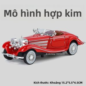 Mô Hình Xe Hơi Cổ Điển 300SL Tỷ Lệ 1:32 500K - Đồ Chơi Xe Hợp Kim Đúc Có Đèn Âm Thanh Cửa Mở Được Chức Năng Kéo Lùi Xe Thu Nhỏ Dành Cho Trẻ Em