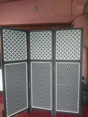 (READY STOK) partisi pembatas ruangan sketsel rotan sintetis tinggi 170cm