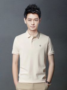 ROMON | Áo thun polo tay ngắn thêu cotton nguyên chất mùa hè mỏng cho nam thương hiệu quốc gia phong cách thành phố thời trang thường ngày cổ polo