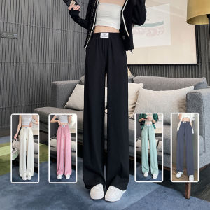 Max 90KG High Waist Pants for Women S-4XL Oversized New Style Korean Ice Silk Casual Trousers Loose Wide Leg Straight Pants