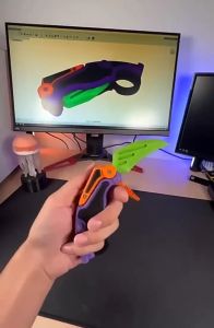 Toy 3D Printing Carrot Butterfly Knife Decompression Plastic Toy Model Glow-in-the-Dark Carrot Knife