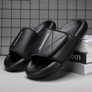 Adjustable Slippers for Elderly Diabetic Foot Patients Wearing Bandages Ground Walking Fluffy Wide One-Strap Flat Heel PVC