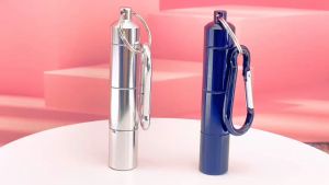 3 Compartment Waterproof Aluminum Keychain Medication Pill Box Portable Mini Travel Pill Boxes Medicine Vitamin Holder case