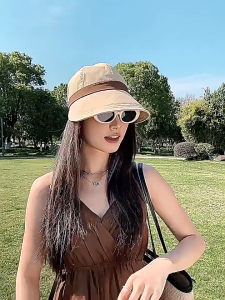 MATEYOYO ผู้หญิงซันแคปซันหมวกทรงผมฤดูร้อนขนาดใหญ่หมวกผู้หญิงผมม้าหมวกกันแดดหมวกกันแดดกลางแจ้งกีฬากลางแจ้งเมืองหมวกป้องกันแสงแดดสามารถสวมหน้ากากสำหรับการเดินทางกลางแจ้ง