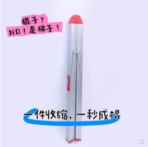 Portable Aluminum Alloy Thickened Single Ladder Retractable Folding Hardware Tool Home Use Multi-Function Person Word Ladder