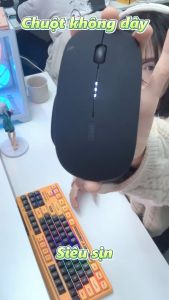 Chuột máy tính không dây SIDOTECH M1 wireless 2.4G pin sạc silent chống ồn công thái học cho laptop táo pc hiển thị pin 4 mức DPI led hiển thị pin - Hàng chính hãng