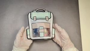 ZP077 (5 Pcs) - Tas Ziplock Plastik Jinjing Motif Ransel 3D Unik - Model Backpack Kartun Transparan untuk Goodie Bag Ulang Tahun Parcel Kado