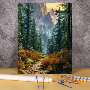 BILIBILI | Bộ Tranh Vẽ Theo Số Phong Cảnh Rừng Núi Bằng Sơn Acrylic Dành Cho Người Lớn Tranh Sơn Dầu Trên Vải Bộ Dụng Cụ Trang Trí Nghệ Thuật