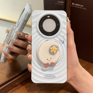 ZPOU Huawei Mate60 Pro+ Phone Case Magnetic Absorption Full Cover Wave Design Cartoon Cute Protective Shell for Men And Women