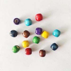 Large Hole 12mm Flat Wooden Beads: DIY Jewelry & Home Decor