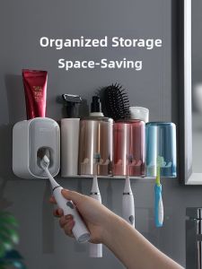ecoco | Bathroom Toothbrush Holder Toothpaste Cup Organizer
