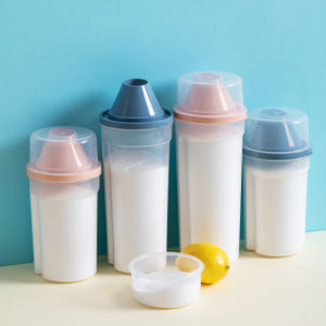 Sealed Sugar Jar Storage Box Spice Canister Home Use round Shape Plastic Kitchen Storage Container for Flour Starch And Loose Sugar