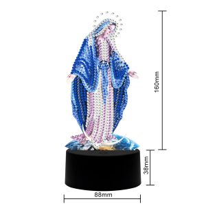 XMSJ | Diamond Embroidery Landscape Rhinestones DIY Christmas Diamond Painting LED Lamp Light 5D Halloween Night Light Gift