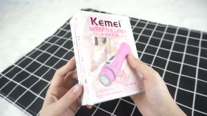 Máy cạo lông Kemei loại bỏ lông một cách nhanh chóng không gây tổn hại cho da.