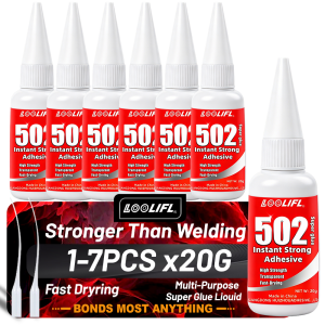 502 super glue instant quick dry cyanoacrylate Strong Bond Liquid Adhesive for Plastic Metal Wood Glass Office Home Daily Repair
