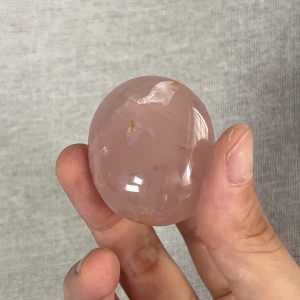 【SG】Starry Rose Quartz Palm Stone Crystal