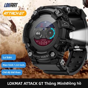 Đồng Hồ Thông Minh Thể Thao LOKMAT ATTACK-GT Chống Nước Gọi Điện Qua Bluetooth Thiết Bị Theo Dõi Thể Dục Chắc Chắn Với Đèn Pin Theo Dõi Nhịp Tim Và Giấc Ngủ Cho Điện Thoại