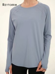 Reytorrm Baju Olahraga Wanita Lengan Panjang Kaos Gym Yoga(CX004)