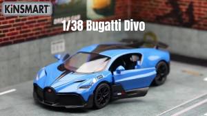 KiNSMART Zhiguan Alloy Car Model 1/38 Bugatti DIVO Sports Car Toy Warrior Two-Door Bulk