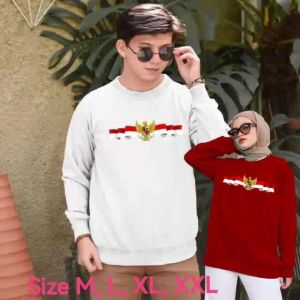 Sale Spesial Sweater Pria Wanita 17 Agustus Kaos Hut RI Crewneck Dirgahayu Ikn Sweter Garuda Merdeka