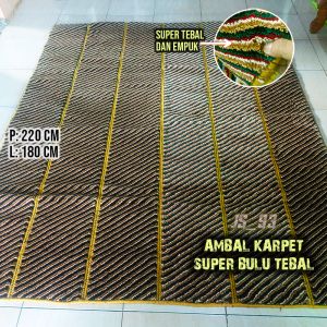 Ambal Karpet Lantai Lipat Bulu Super Tebal Ukuran 220x180 cm