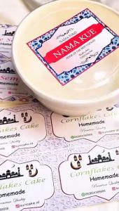 Buzz Gell Sticker Toples Kue Kering Custom Nama Kue Stiker Hampers Cookies Lebaran Free Desain