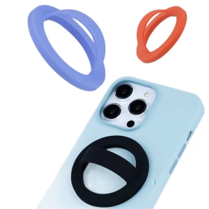 Phone Grip Stand Silicone Finger Strap Removable Magnetic Ring Phone Holder