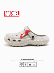 Marvel Mens Summer 2025 Thick Bottom Sandals Outdoor Anti-slip Beach Clog Shoes Breathable Flat Footwear Casual Pure Color