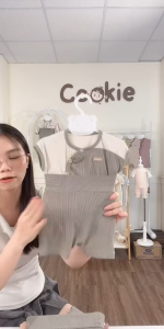 Bộ Sơ Sinh Cộc Tay COOKIE Bộ Cộc Sơ Sinh Cài Lệch Cotton Tăm Lạnh Cho Bé Từ 0 Đến 9 Tháng 2026