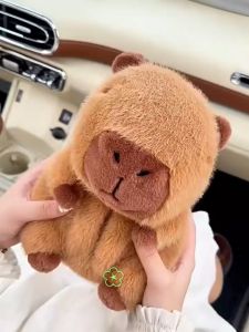 Cute Car Tissue Boxes Capybara Plush Toys Storage BoxCar Backseat Hanging Tissue Bag Box Holder Cover Dispenser
