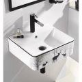 Lavabo treo tường, chậu rửa mặt con hưu đen treo gắn tường , size 41x41cm bồn rửa có in hoa văn loại đặt bàn hoặc treo tường. Kiểu dáng hiện đại sang trọng. 