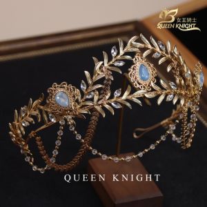 New 2023 Elegant Goddess Leaf Crown Styling Party Photo Shoot Fashionable Hairband Accessory Fine Detail Crown for Women