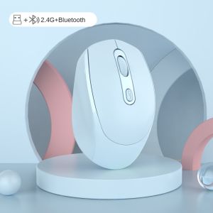 KEBIDUMEI Dual Mode 2.4G Wireless Mouse Bluetooth Mouse Rechargeable Mic Gaming Mouse 3-Level DPI Office Mouse For Tablet Laptop