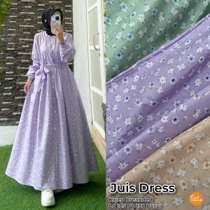 Dress Muslim Juis Bahan Katun Kajeb LD 105cm PJ 138cm ( Bisa COD )