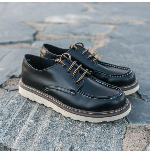 Retro American Work Shoes Outdoor Low-Top Martin Boots Genuine Leather Mad Hatter Style British Casual Big Head Shoes