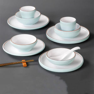 Melamine Hot Pot Tableware Four-Piece Set Small Bowl Commercial Hotel Tea House Restaurant Dedicated Bowl Dish Cup Spoon Set