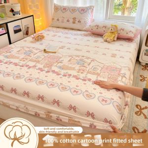 NAIYOUCHENG | Pure Cotton Full Mattress Bed Sheet