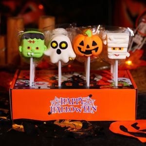 Halloween monster head ghost pumpkin zombie mummy cotton lollipop cute cartoon party supplies festival partyneeds decor anniversary partysupplies events DIY