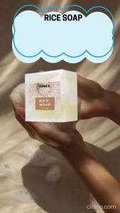 LINAs Rice Bar Soap (100g) – Gentle Brightening & Hydrating Daily Cleanser