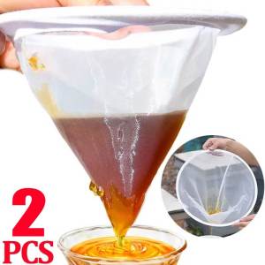 Polocat 1/2cs Túi lưới lọc Mật Ong Hình Phễu Nylon túi lọc Mật Ong Sàng thức ăn nhà bếp Tái Sử Dụng Nylon túi lọc Mật Ong Lọc