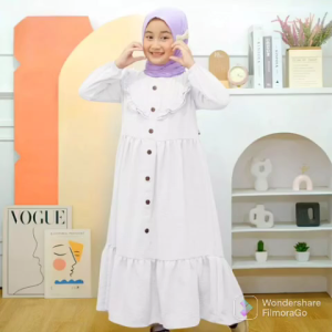 Gamis shakila anak terlaris/gamis anak murah/gamis anak terbaru usia 5-12tahun/gamis syari